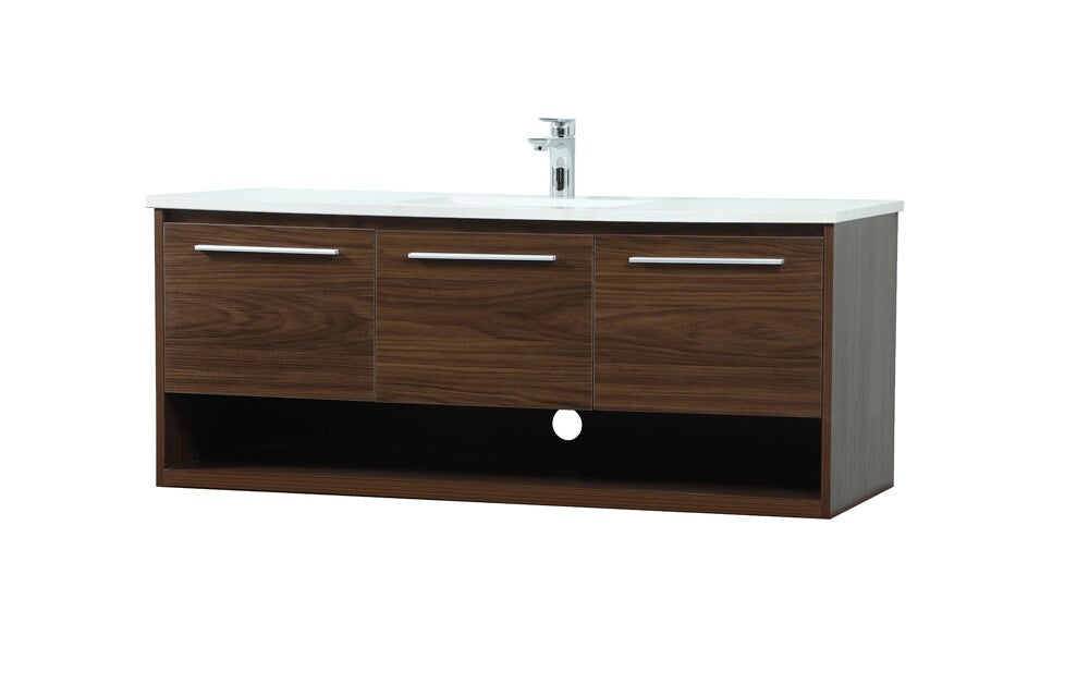 Elegant Furniture & Lighting - Roman 48 inch Single bathroom vanity in walnut - VF43548MWT veiw 14