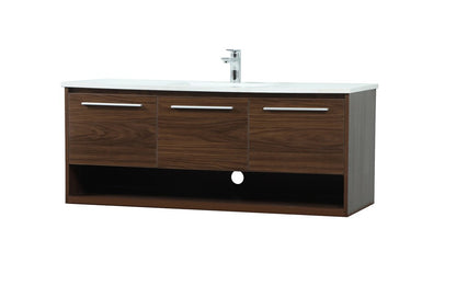 Elegant Furniture & Lighting - Roman 48 inch Single bathroom vanity in walnut - VF43548MWT veiw 14