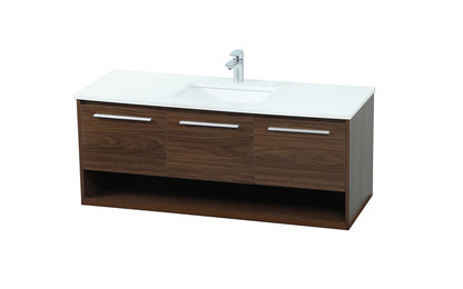 Elegant Furniture & Lighting - Roman 48 inch Single bathroom vanity in walnut - VF43548MWT veiw 15