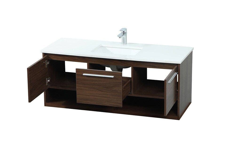 Elegant Furniture & Lighting - Roman 48 inch Single bathroom vanity in walnut - VF43548MWT veiw 16