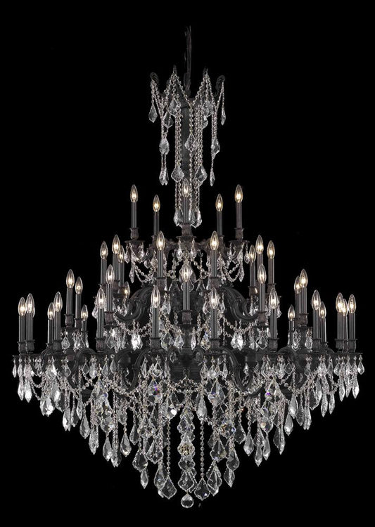 Elegant Furniture & Lighting - Rosalia 45 light Dark Bronze Chandelier Clear Royal Cut Crystal - 9245G54DB/RC veiw 1