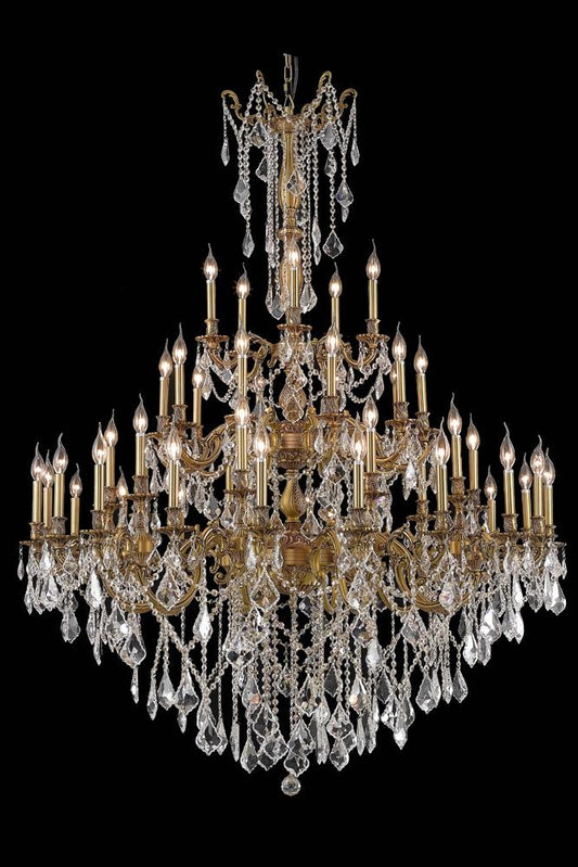 Elegant Furniture & Lighting - Rosalia 45 light French Gold Chandelier Clear Royal Cut Crystal - 9245G54FG/RC veiw 1