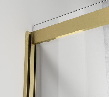 Elegant Furniture & Lighting - Ross Frameless tub door 60 x 60 Brushed Gold - TD222-6060BGD veiw 8