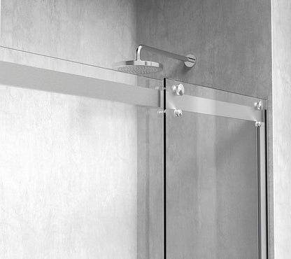 Elegant Furniture & Lighting - Ross Frameless tub door 60 x 60 Brushed Nickel - TD222-6060BNK veiw 7