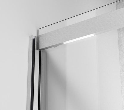 Elegant Furniture & Lighting - Ross Frameless tub door 60 x 60 Brushed Nickel - TD222-6060BNK veiw 8