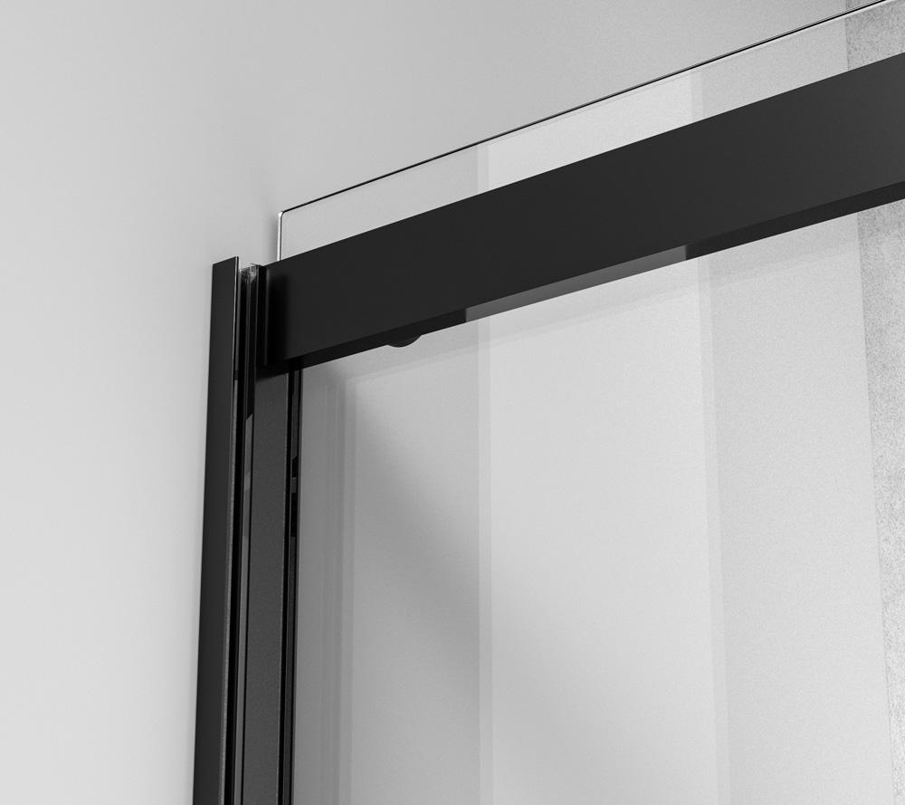 Elegant Furniture & Lighting - Ross Frameless tub door 60 x 60 Matte Black - TD222-6060MBK veiw 8