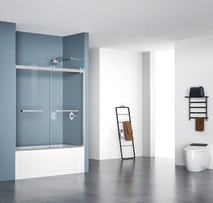 Elegant Furniture & Lighting - Ross Frameless tub door 60 x 60 Polished Chrome - TD222-6060PCH veiw 4