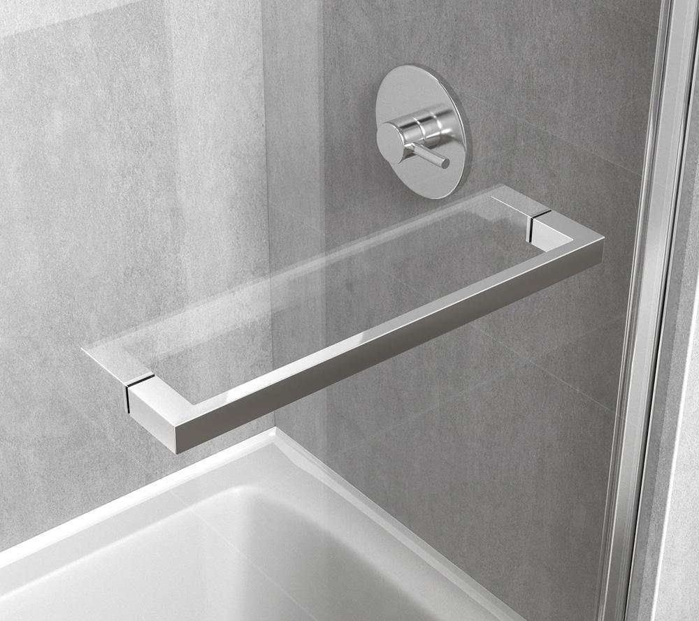 Elegant Furniture & Lighting - Ross Frameless tub door 60 x 60 Polished Chrome - TD222-6060PCH veiw 8