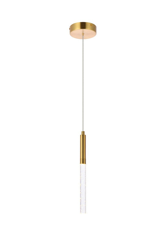 Elegant Furniture & Lighting - Ruelle 1 light Gold Pendant - 5203D5G veiw 1