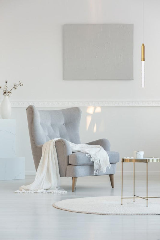 Elegant Furniture & Lighting - Ruelle 1 light Gold Pendant - 5203D5G veiw 2