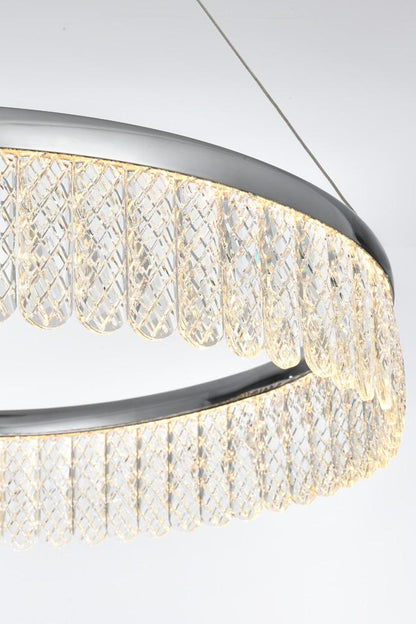 Elegant Furniture & Lighting - Rune 24 inch Adjustable LED chandelier in Chrome - 2060D24C veiw 7