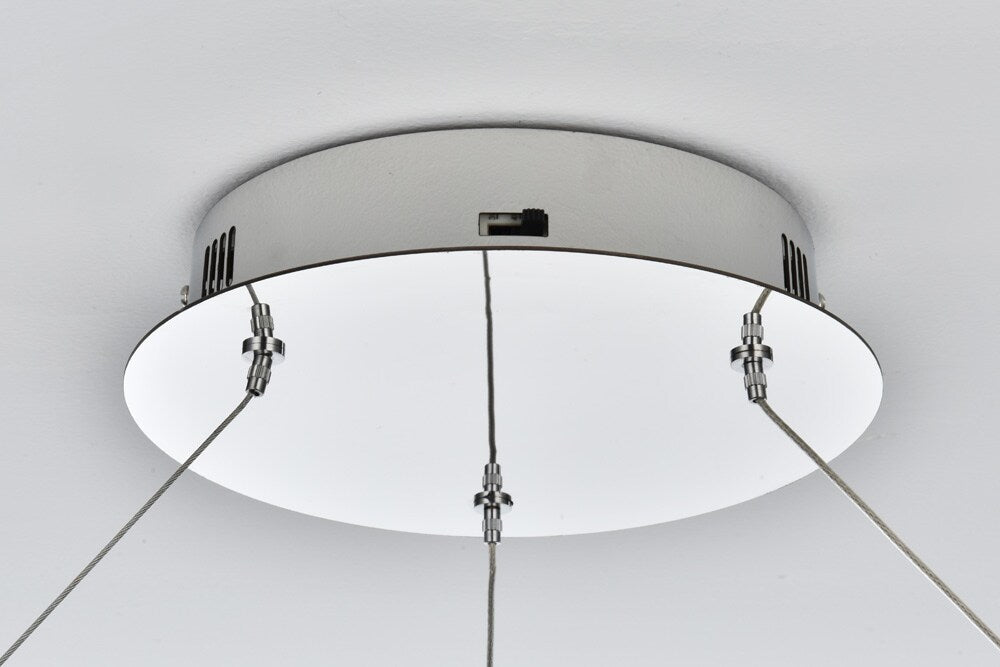 Elegant Furniture & Lighting - Rune 24 inch Adjustable LED chandelier in Chrome - 2060D24C veiw 8