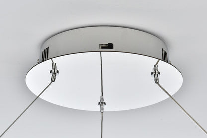 Elegant Furniture & Lighting - Rune 24 inch Adjustable LED chandelier in Chrome - 2060D24C veiw 8