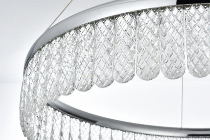 Elegant Furniture & Lighting - Rune 24 inch Adjustable LED chandelier in Chrome - 2060D24C veiw 9