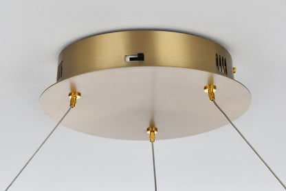 Elegant Furniture & Lighting - Rune 24 inch Adjustable LED chandelier in Satin Gold - 2060D24SG veiw 8