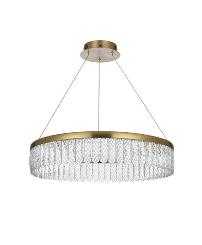 Elegant Furniture & Lighting - Rune 24 inch Adjustable LED chandelier in Satin Gold - 2060D24SG veiw 10
