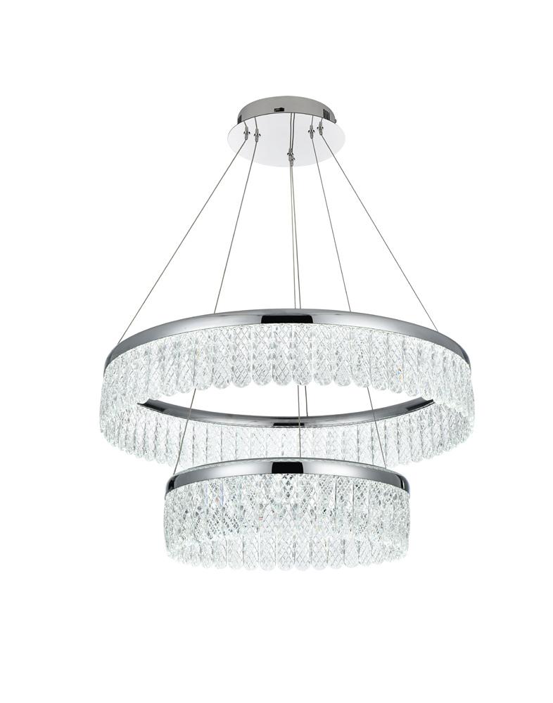 Elegant Furniture & Lighting - Rune 24 inch Adjustable LED chandelier in Chrome - 2060G24C veiw 5