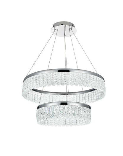 Elegant Furniture & Lighting - Rune 24 inch Adjustable LED chandelier in Chrome - 2060G24C veiw 5
