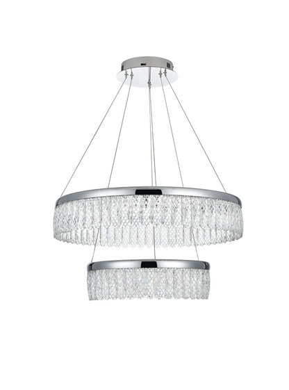 Elegant Furniture & Lighting - Rune 24 inch Adjustable LED chandelier in Chrome - 2060G24C veiw 10