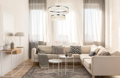 Elegant Furniture & Lighting - Rune 24 inch Adjustable LED chandelier in Chrome - 2060G24C veiw 11