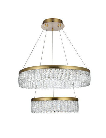 Elegant Furniture & Lighting - Rune 24 inch Adjustable LED chandelier in Satin Gold - 2060G24SG veiw 10