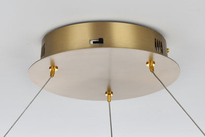 Elegant Furniture & Lighting - Rune 32 inch Adjustable LED chandelier in Satin Gold - 2060D32SG veiw 8