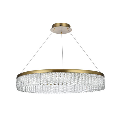 Elegant Furniture & Lighting - Rune 32 inch Adjustable LED chandelier in Satin Gold - 2060D32SG veiw 10