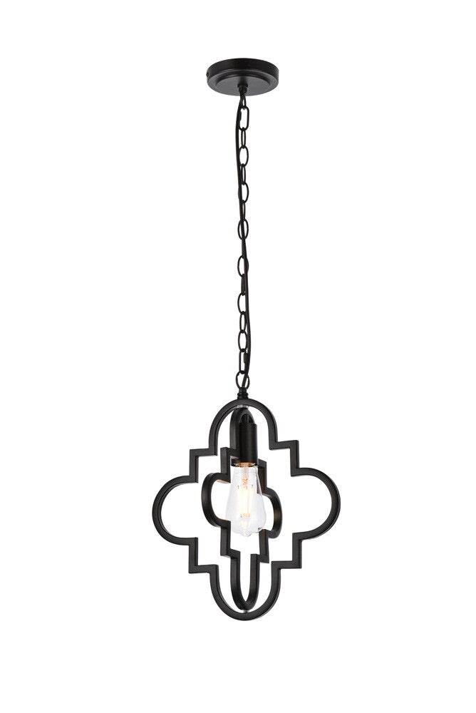 Elegant Furniture & Lighting - Sandara 1 light pendant in black - LD7062D12BK veiw 1