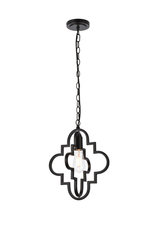 Elegant Furniture & Lighting - Sandara 1 light pendant in black - LD7062D12BK veiw 1