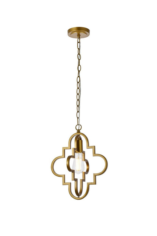Elegant Furniture & Lighting - Sandara 1 light pendant in brass - LD7062D12BR veiw 1