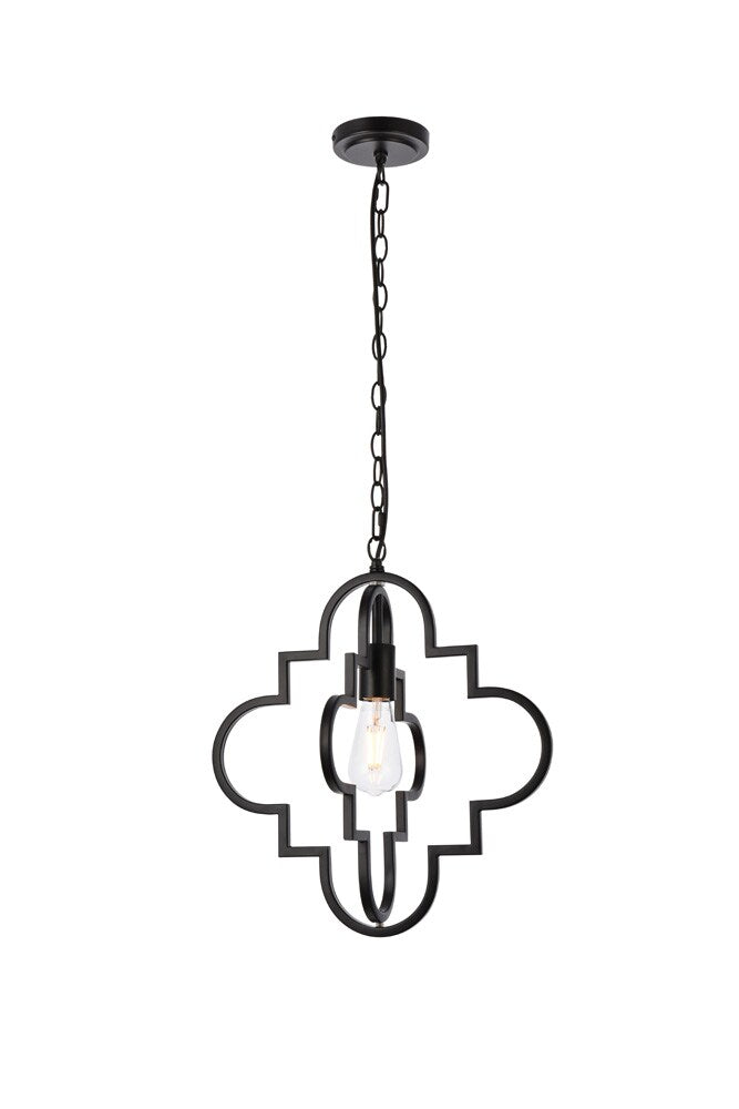 Elegant Furniture & Lighting - Sandara 1 light pendant in black - LD7063D16BK veiw 1