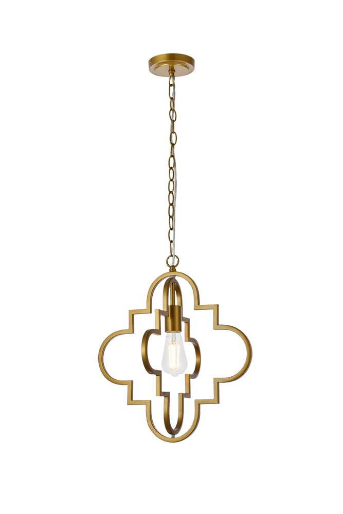 Elegant Furniture & Lighting - Sandara 1 light pendant in brass - LD7063D16BR veiw 1