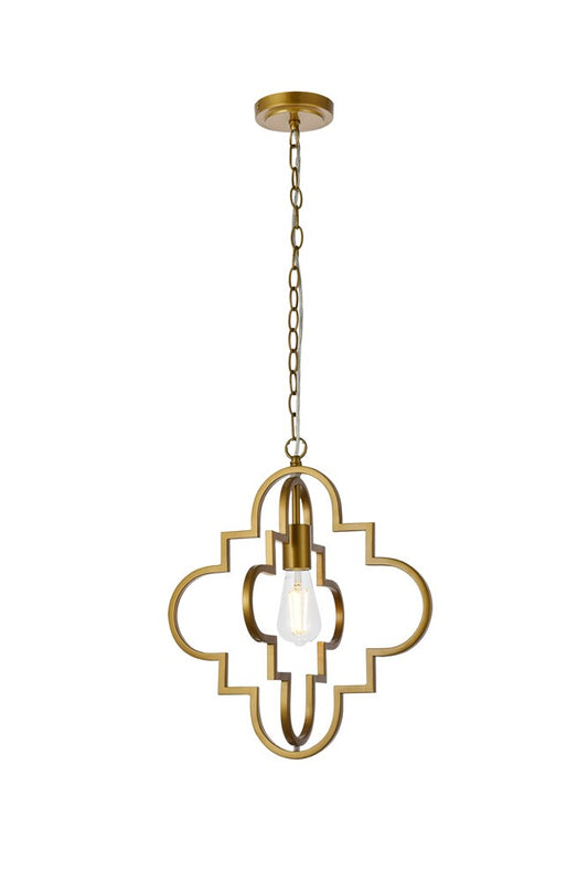 Elegant Furniture & Lighting - Sandara 1 light pendant in brass - LD7063D16BR veiw 1