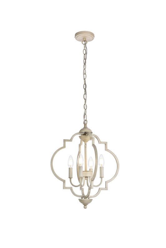 Elegant Furniture & Lighting - Sandara 4 lights pendant in weathered dove - LD7064D16WD veiw 1