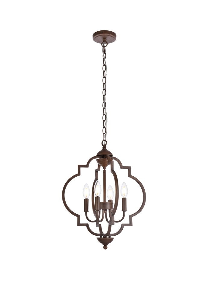 Elegant Furniture & Lighting - Sandara 4 lights pendant in weathered oak - LD7064D16WOK veiw 1