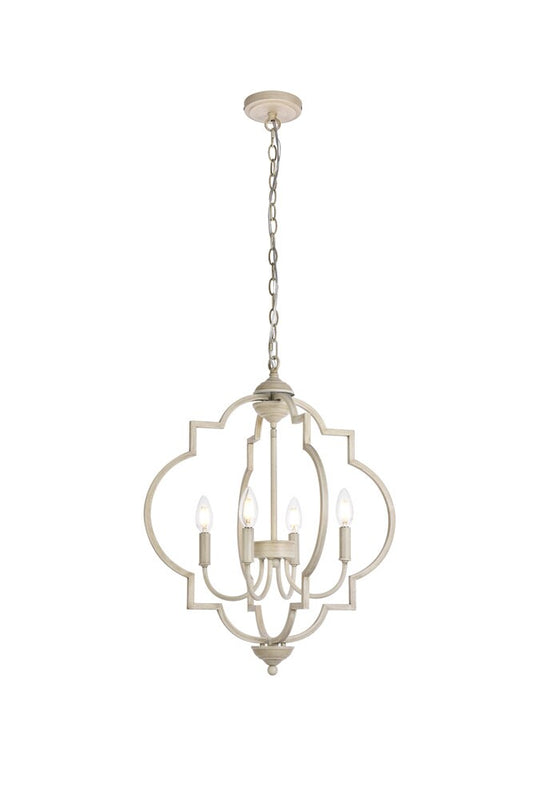 Elegant Furniture & Lighting - Sandara 4 lights pendant in weathered dove - LD7065D20WD veiw 1