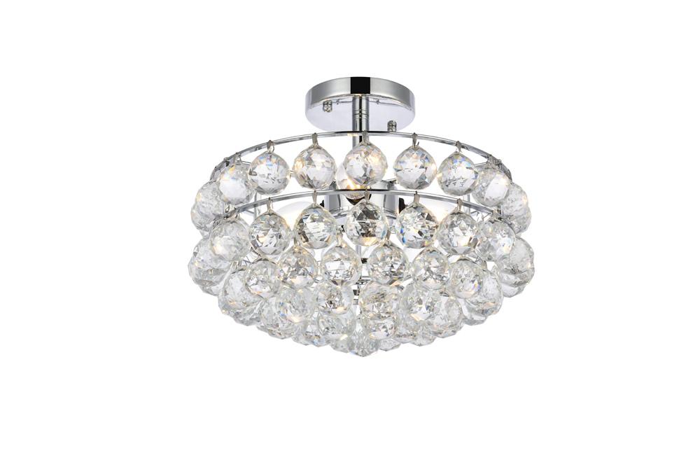 Elegant Furniture & Lighting - Savannah 14 inch flush mount in chrome - 1107F14C veiw 1