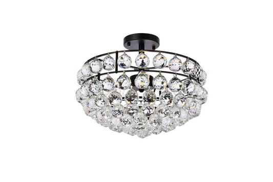 Elegant Furniture & Lighting - Savannah 16 inch flush mount in black - 1107F16BK veiw 1