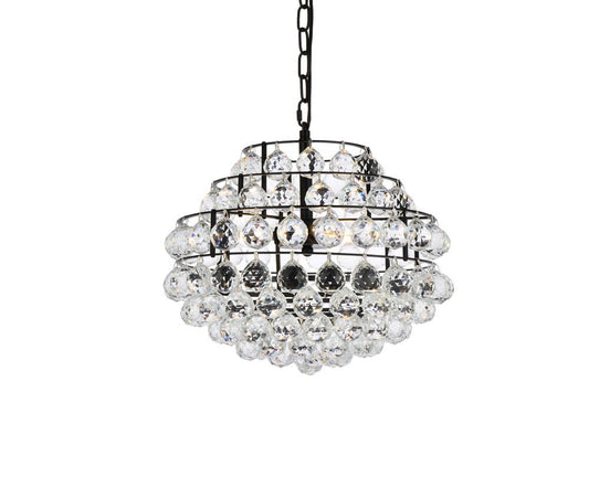 Elegant Furniture & Lighting - Savannah 16 inch pendant in black - 1106D16BK veiw 1