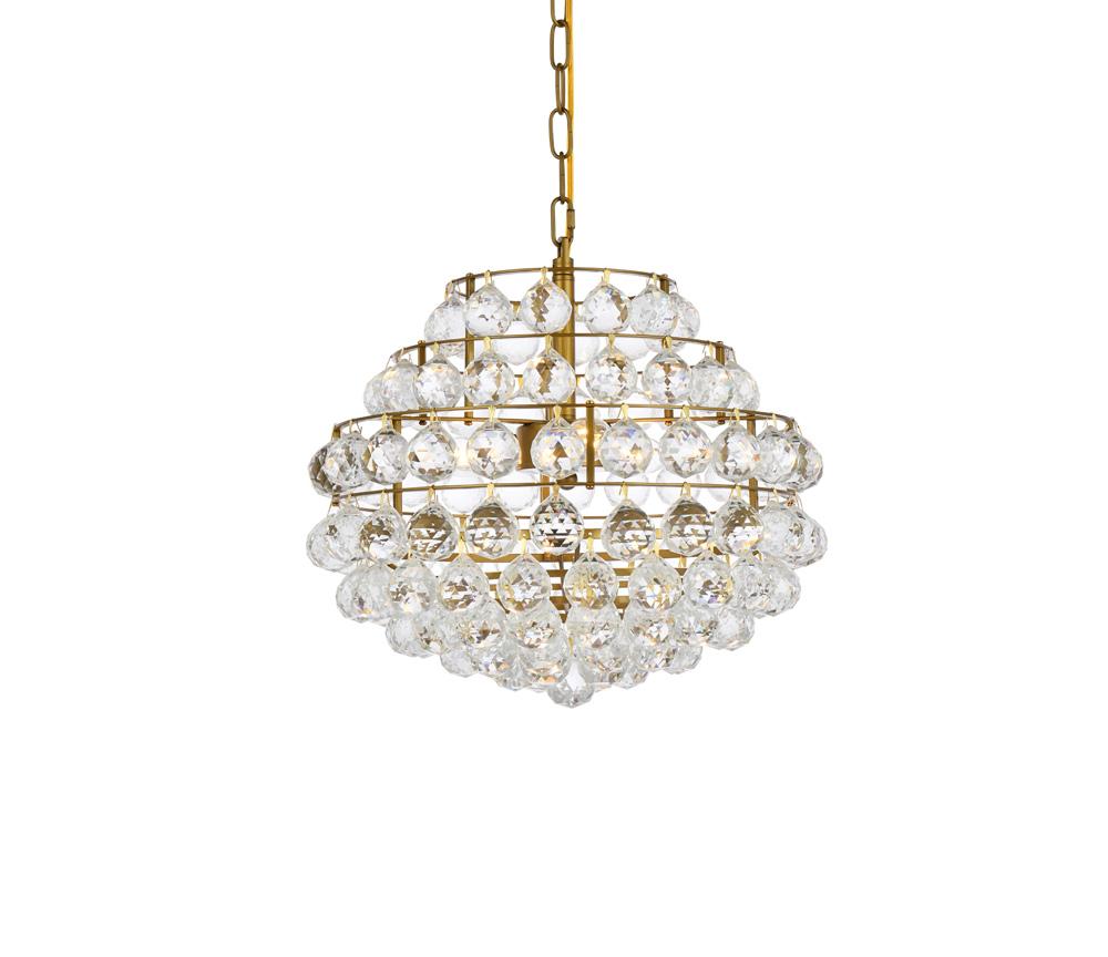 Elegant Furniture & Lighting - Savannah 16 inch pendant in brass - 1106D16BR veiw 1