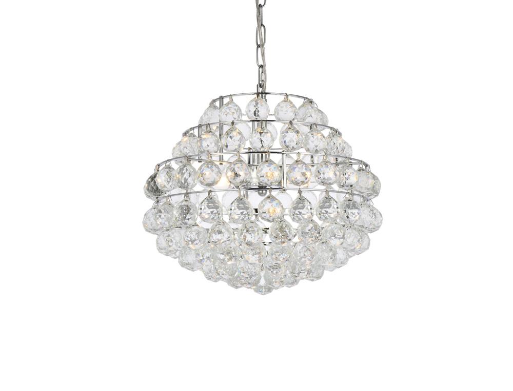 Elegant Furniture & Lighting - Savannah 16 inch pendant in chrome - 1106D16C veiw 1