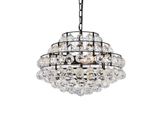 Elegant Furniture & Lighting - Savannah 18 inch pendant in black - 1106D18BK veiw 1