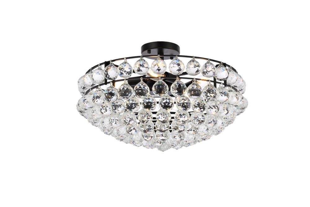 Elegant Furniture & Lighting - Savannah 20 inch flush mount in black - 1107F20BK veiw 1