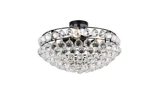 Elegant Furniture & Lighting - Savannah 20 inch flush mount in black - 1107F20BK veiw 1