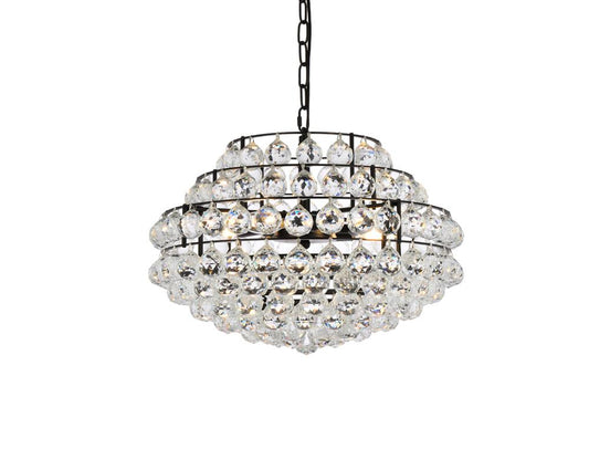 Elegant Furniture & Lighting - Savannah 20 inch pendant in black - 1106D20BK veiw 1