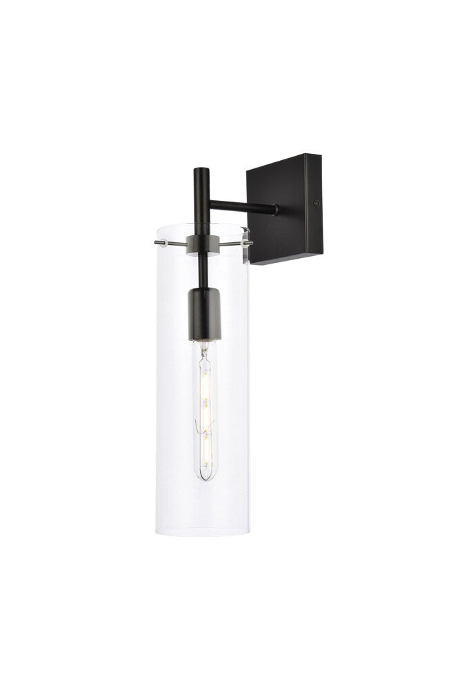 Elegant Furniture & Lighting - Savant 1 light black wall sconce - LD2362BK veiw 1