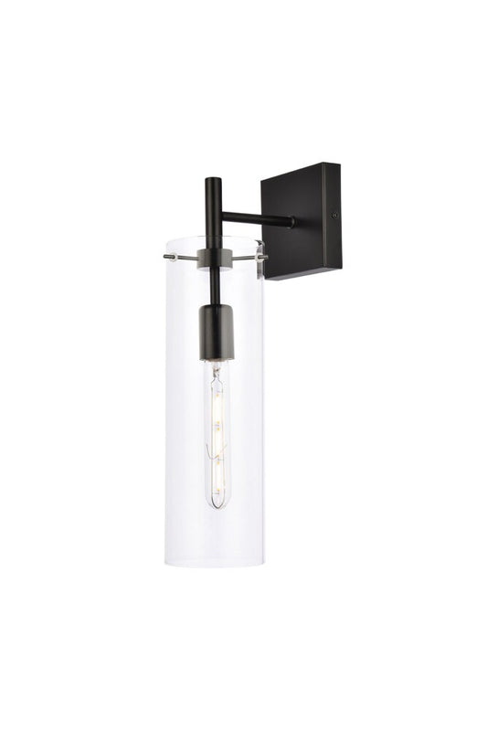 Elegant Furniture & Lighting - Savant 1 light black wall sconce - LD2362BK veiw 1