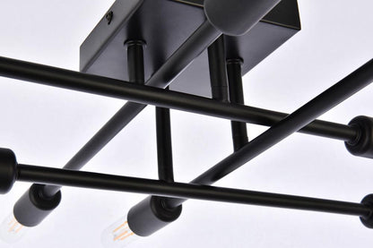 Elegant Furniture & Lighting - Script 8 lights black flush mount - LD2351BK veiw 4