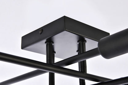 Elegant Furniture & Lighting - Script 8 lights black flush mount - LD2351BK veiw 6