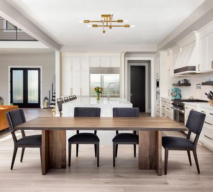 Elegant Furniture & Lighting - Script 8 lights brass flush mount - LD2351BR veiw 2